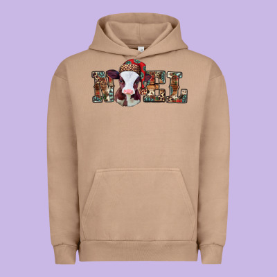 Western Christmas Baby Cow Noel Urban Hoodie Designed By Jasminsmagicworld