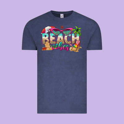 Beach Vibes Vintage Tee Designed By Texasbilliewilder