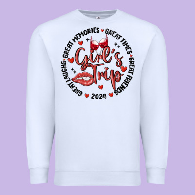 Girl's Trip Premium Sweatshirt Designed By Maliassmallbusiness