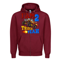 Burgundy i'am two truck yeah Zipper Hoodie - Artiststas