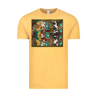 Vintage Mustard western patterns brushstroke Vintage Tee - BarkalooDesign