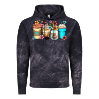 Cloud Black flowers with coffee Vintage Hoodie - Zillion Design Studio