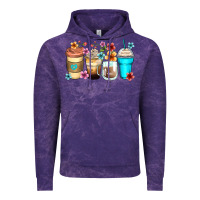 Cloud Purple flowers with coffee Vintage Hoodie - Zillion Design Studio