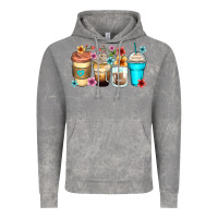 Cloud Rock flowers with coffee Vintage Hoodie - Zillion Design Studio