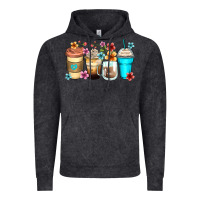 Vintage Black flowers with coffee Vintage Hoodie - Zillion Design Studio