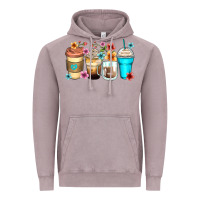 Vintage Zinc flowers with coffee Vintage Hoodie - Zillion Design Studio