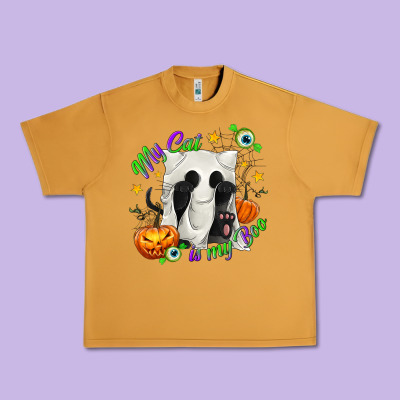 My Cat Is My Boo Urban Heavy Tee Designed By Texasbilliewilder