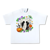 White My Cat Is My Boo Urban Heavy Tee - texasbilliewilder