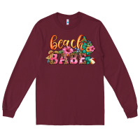 Burgundy beach babe Long Sleeve Tee - HRA Design Shop