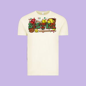 Sister Softball Vintage Tee Designed By Zillion Design Studio