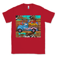 Red western  american truck sunflowers  mousepad Classic Tee - HRA Design Shop