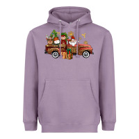 Lavender Christmas Truck Elf Santa snowman reindeer Heavyweight Hoodie - NancyCooperArtShop