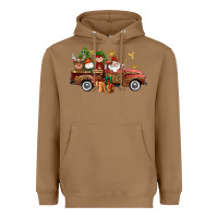 Toasted Coconut Christmas Truck Elf Santa snowman reindeer Heavyweight Hoodie - NancyCooperArtShop