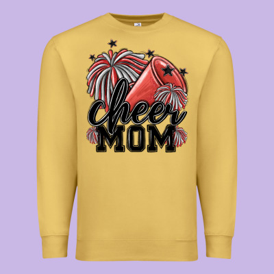 Cheer Mom Premium Sweatshirt Designed By Maliassmallbusiness