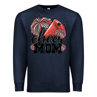 Navy cheer mom Premium Sweatshirt - MaliasSmallBusiness