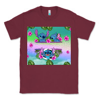 Burgundy custom name stitch Classic Tee - AdoDesignShop