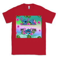Red custom name stitch Classic Tee - AdoDesignShop