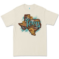 Bone leopard cowhide sunflower texas map Premium Tee - Artiststas