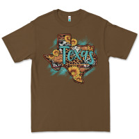 Cacao leopard cowhide sunflower texas map Premium Tee - Artiststas