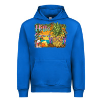 Cobalt hello summer pineapple Urban Hoodie - BarkalooDesign