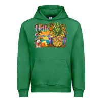 Emerald hello summer pineapple Urban Hoodie - BarkalooDesign