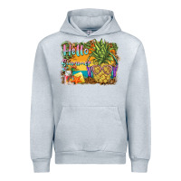 Heather Grey hello summer pineapple Urban Hoodie - BarkalooDesign