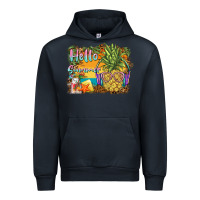 Navy hello summer pineapple Urban Hoodie - BarkalooDesign
