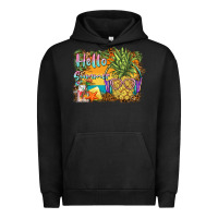 Pigment Black hello summer pineapple Urban Hoodie - BarkalooDesign