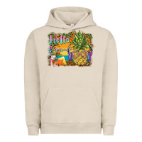 Pigment French Oak hello summer pineapple Urban Hoodie - BarkalooDesign