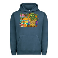 Pigment Midnight Navy hello summer pineapple Urban Hoodie - BarkalooDesign