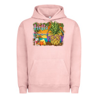 Pigment Salmon hello summer pineapple Urban Hoodie - BarkalooDesign