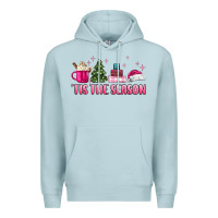 Blue Mist tis the season pink christmas Premium Hoodie - MaliasSmallBusiness