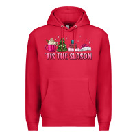 Cardinal tis the season pink christmas Premium Hoodie - MaliasSmallBusiness