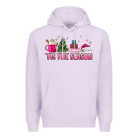 Lilac tis the season pink christmas Premium Hoodie - MaliasSmallBusiness