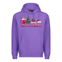 Purple tis the season pink christmas Premium Hoodie - MaliasSmallBusiness