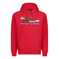 Red tis the season pink christmas Premium Hoodie - MaliasSmallBusiness