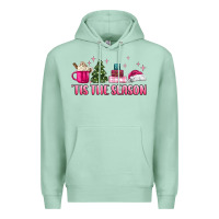 Seafoam tis the season pink christmas Premium Hoodie - MaliasSmallBusiness