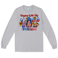 Moon Dust hangin with my gnomerica Long Sleeve Tee - RacoonDesign