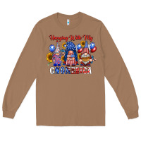 Toasted Coconut hangin with my gnomerica Long Sleeve Tee - RacoonDesign