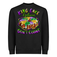 Black mardi gras king cake calories don't count Heavyweight Sweatshirt - RanaPortraitStore