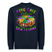 Navy mardi gras king cake calories don't count Heavyweight Sweatshirt - RanaPortraitStore