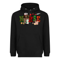 Black Christmas Nurse Heavyweight Hoodie - NancyCooperArtShop