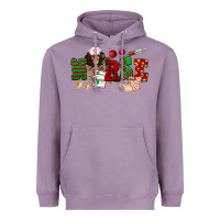 Lavender Christmas Nurse Heavyweight Hoodie - NancyCooperArtShop