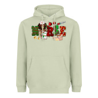 Matcha Christmas Nurse Heavyweight Hoodie - NancyCooperArtShop
