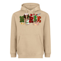 Mushroom Christmas Nurse Heavyweight Hoodie - NancyCooperArtShop