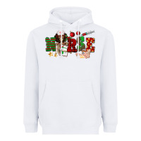 White Christmas Nurse Heavyweight Hoodie - NancyCooperArtShop