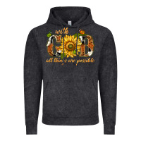 Vintage Black With god all things are possible with sunflower Vintage Hoodie - texasbilliewilder