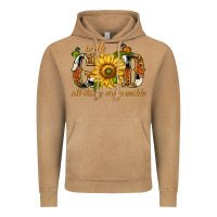 Vintage Camel With god all things are possible with sunflower Vintage Hoodie - texasbilliewilder