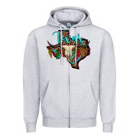 Bullskull Texas Map Zipper Hoodie | Teevron
