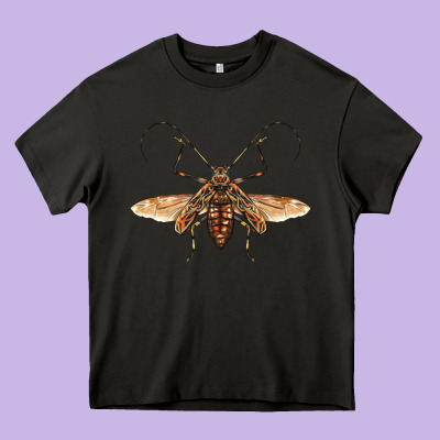 Acrocinus Beetle With Wings Heavy Core Tee Designed By Lillyallendesigns